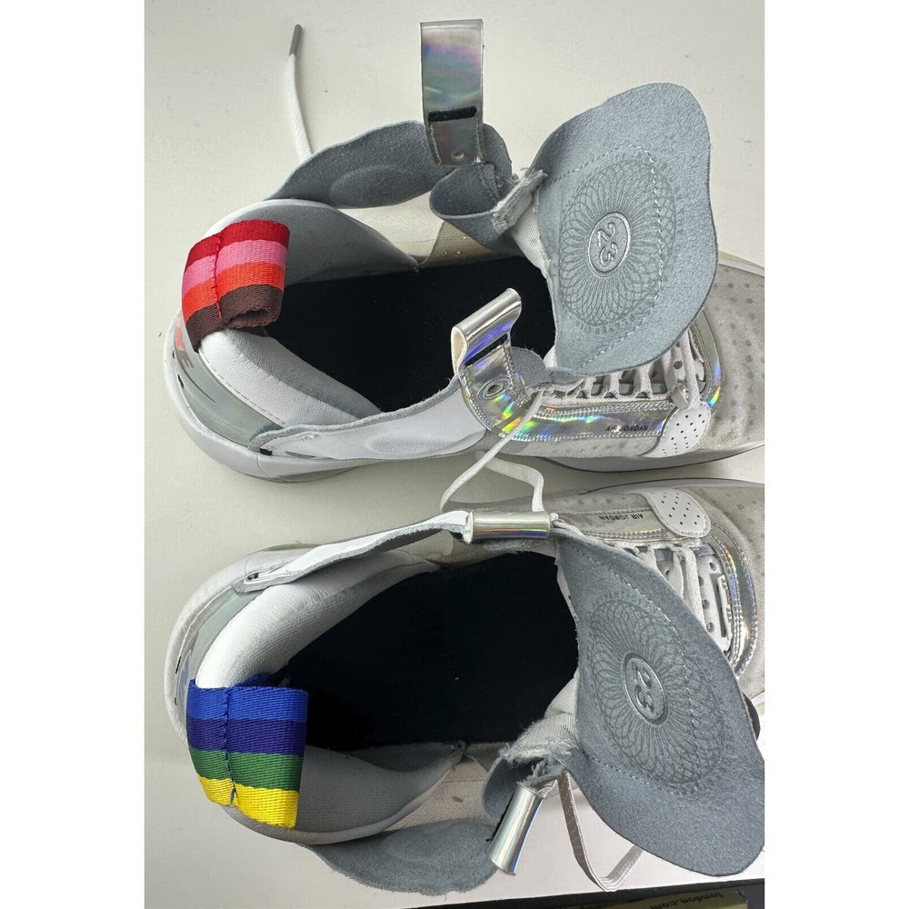 Air Jordan 34 Unite Sneakers Nike AR3240-101 Shoes White Iridescent Mens Size 14 - Picture 12 of 16